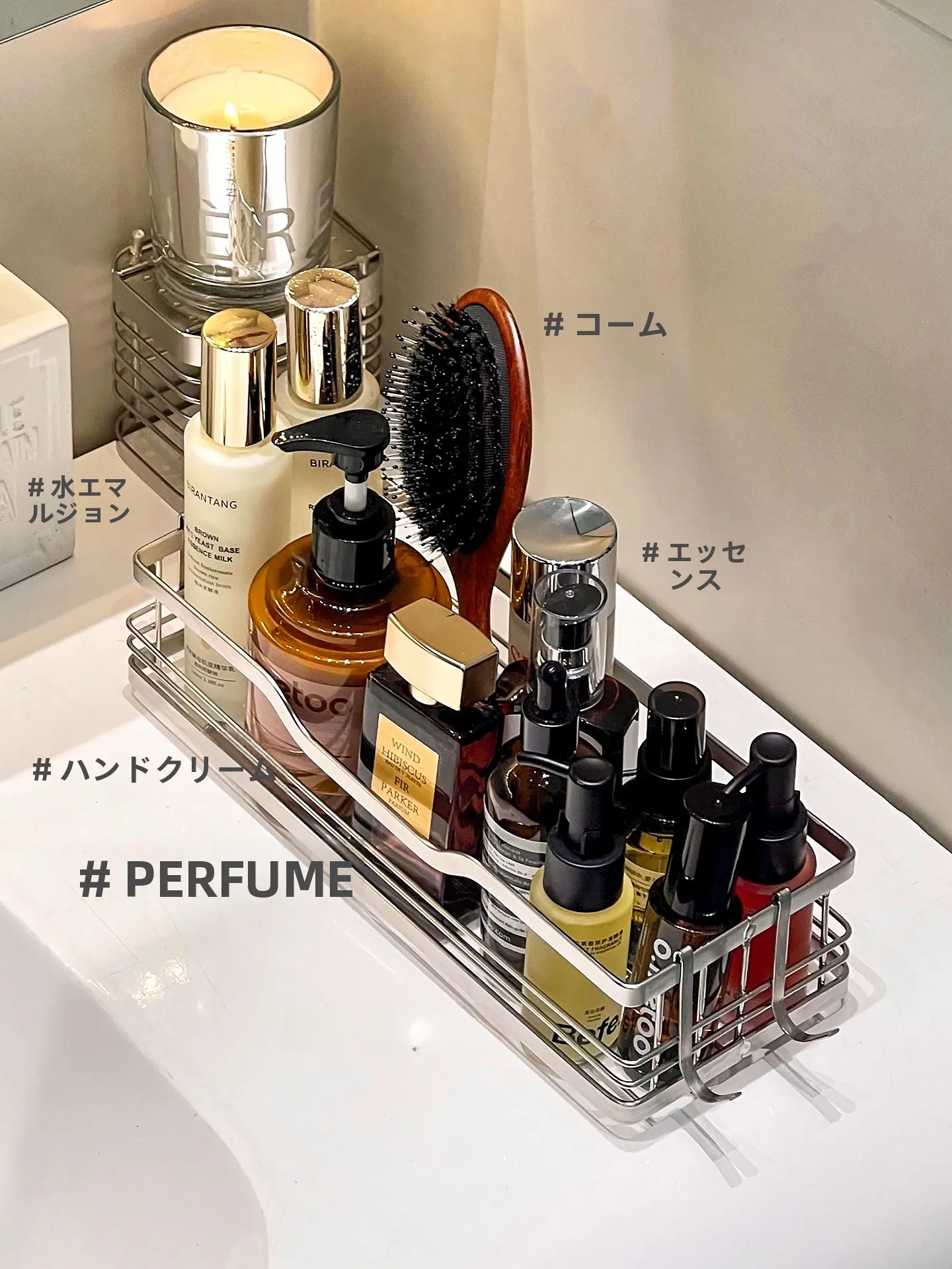 トイレペーパータオルホルダー：304ステンレス製の洗面所収納ラックが提供する高級感と実用性