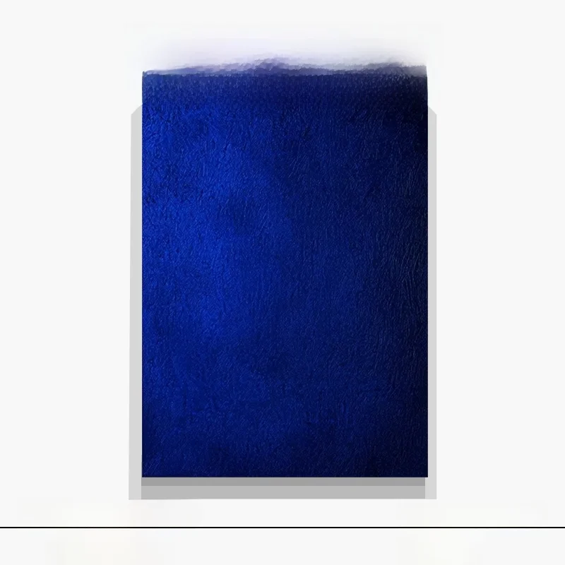 手描き油絵クラインブルーの立体テクスチャ装飾画：壁面インテリアに最適なシンプルで高級感のある選択肢
