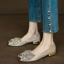 手作り本革フラットシューズ【バタフライリボン・ラメ・プレーン・女性用・快適】