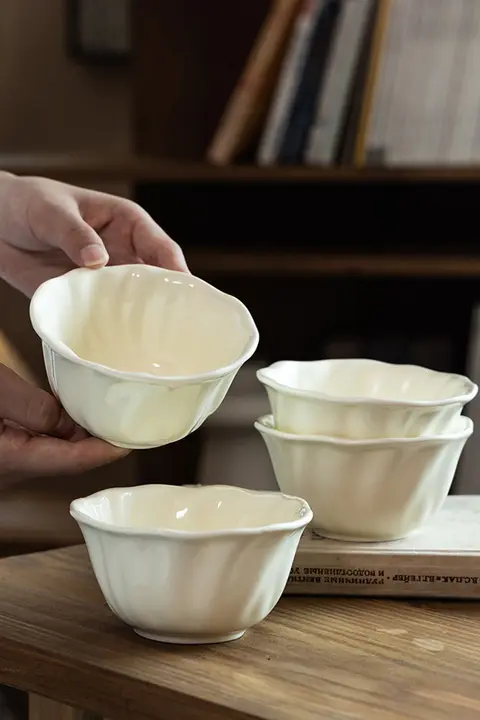 陶器ボウル デザートボウル 家庭用 ご飯ボウル デコレーションスタイル