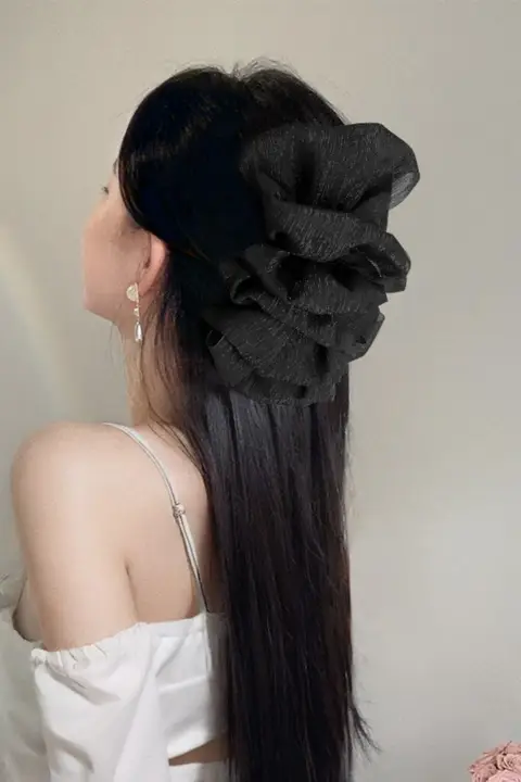 雲のような泡状ヘアクリップ【ハーフアップ・ダブル面メッシュ・洗練されたデザイン】
