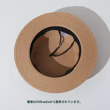 夏用レディースサンハット【UVカット・通気性・草編み・シンプルデザイン】