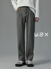w2x 春秋ストライプ ウエストゴム カジュアルパンツ