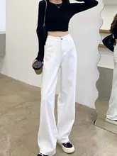 レディース 定番ストレートデニムパンツ【深いブルー・カジュアル・秋冬向け】