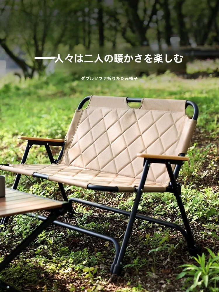 SunnyFeel アウトドア折りたたみ椅子【2人用・キャンピング・リクライニング・ソファスタイル】