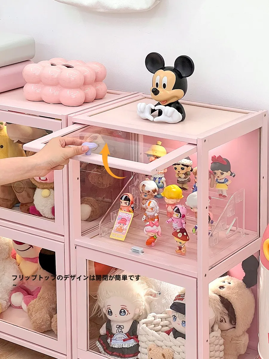ぬいぐるみを収納するための多段階展示ラック：透明防塵マスキングボックスの実用性と設置ガイド