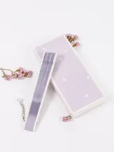 夏用扇子【紫色・折りたたみ式・レトロデザイン】