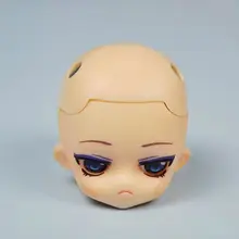 可動式フィギュア用替え顔パーツ【メイク施された空白・目動き可能】