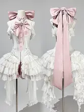 優雅なバレエスタイルのロリィタドレス【蝶リボン・キャミソール・ショートパンツ付き】（セットアップ対応）