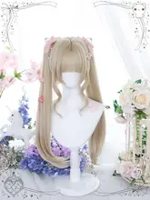 ロリータ風 ツインテールウィッグ【自然なショートヘア・全頭セット】