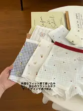 クリーム小熊デザインのコットンボクサーパンツ【通気性・極上の柔らかさ・防透け】