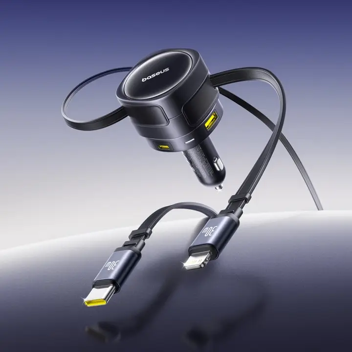 車載充電器【超高速充電・Apple対応・シガーソケット用・4ポート】