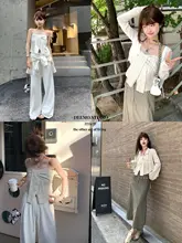 蝶デザインのマルチウェイトップス【バックレースアップ・キャミソール・極 上の柔らかさ】（セットアップ対応）