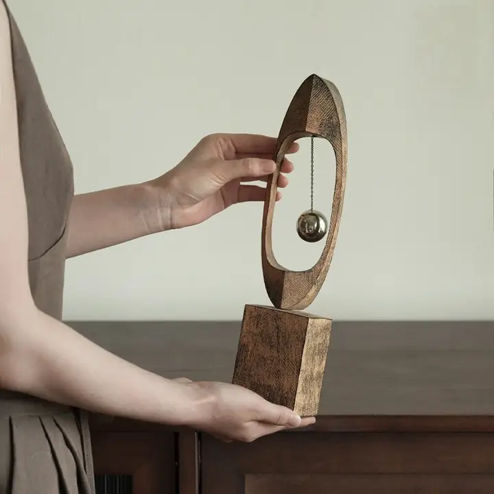 栗石のクリエイティブなゆらゆらボール装飾工芸品【侘寂風・アートインテリア】