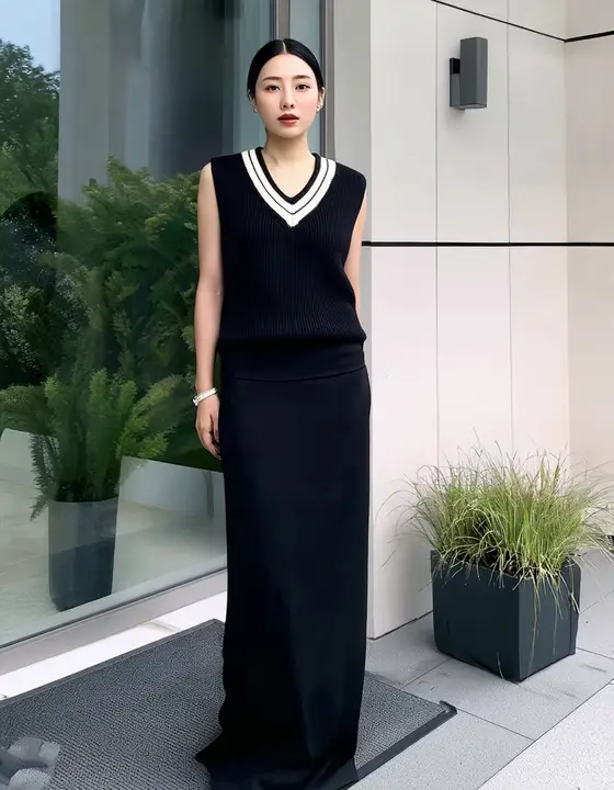 高腰ロングスカート【Aライン・ゆったりシルエット・秋冬用】