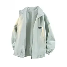 春秋用 メンズ ダブルフェイスジャケット【翻 collar・カジュアル・ゆったりサイズ】