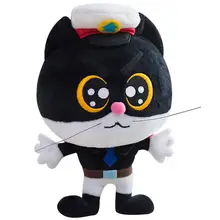 黒猫警長と白猫班長の毛糸製ぬいぐるみ【かわいいデザイン・プレゼントに最適】