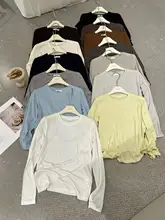 長袖Tシャツ【天丝羊毛・フィットタイプ・シンプルデザイン】