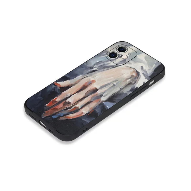 全包カバー スマートフォンケース【液体シリコン・アートデザイン・冷淡スタイル・iPhone対応】