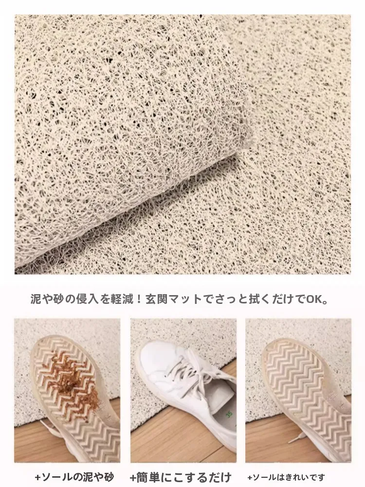 可愛いデザインの玄関マット：防滑・厚手・耐摩耗で屋外でも安定した使い心地