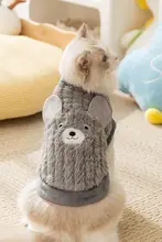 ペット用防毛デザイン猫服【秋冬・極上の柔らかさ・引き紐対応】