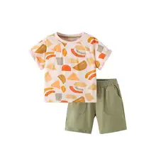セットアップ キッズ ボーイズ 半袖Tシャツ ショートパンツ クルーネック 夏 おしゃれ 「malwee」
