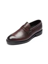 丸いトゥのレザー紳士靴【低めのカット・大人の品格】