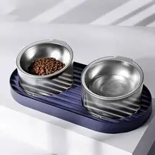 hipidog 倒れにくいデザインの犬猫兼用食器【水飲み・ご飯用・二重ボウル】（セットアップ対応）