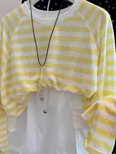 ストライプデザインの長袖Tシャツ【日焼け防止・春秋用・フィット・薄手】