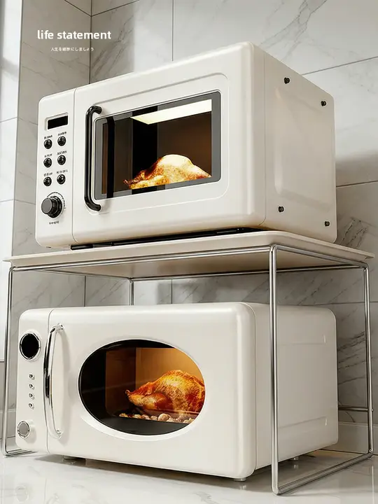 ステンレス製 キッチン用電子レンジスタンド【調理器具・収納ラック】