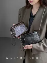 高級感漂うレザー製ポーチ【携帯電話・パスポート・小銭入れ対応・ハンドストラップ付き】