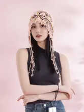 手作り可愛いビーズ付きレース編み帽子材料キット（セットアップ対応）