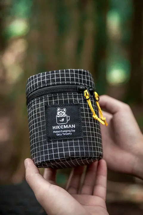 HIKEMAN アウトドア用チタンカップ収納バッグ【耐久性抜群・キャンプ用・衝撃保護】