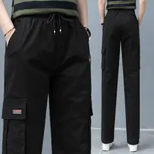 多ポケット工装パンツ【春秋用・ストレート・ハイウエスト・綿100%・アウトドア用】（セットアップ対応）