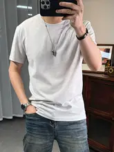 麻混短袖Tシャツ【シンプルデザイン・薄手・通気性・クルーネック】