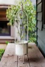 アイアン製丸型鳥かごフラワースタンド【レトロデザイン・多肉植物用】