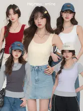 白色無袖キャミソール【春夏用・女性用・スリムフィット・短丈】