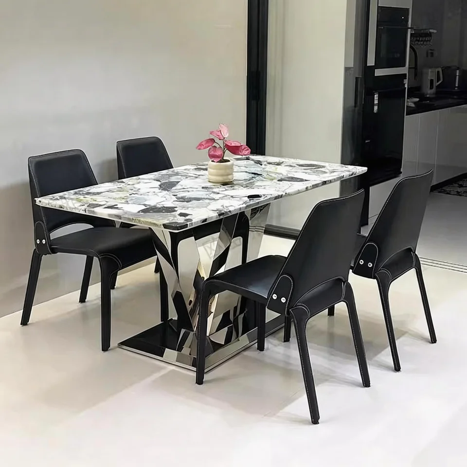 デザイナー風サドルチェア【イタリアンミニマル・高級レザー・家庭用】