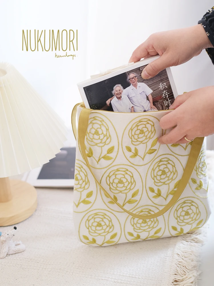 手作りDIY ヴィンテージ花刺繍トートバッグの作り方と実用性