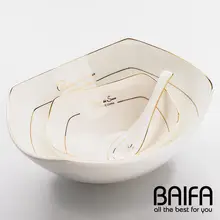 北欧風 陶製サラダボウル【クリエイティブデザイン・大きめ・家庭用】（セットアップ対応）