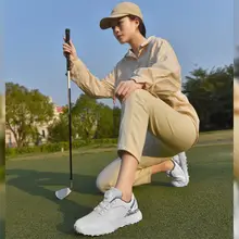 男女兼用 ゴルフシューズ【軽量・防水・回転式ボタン・伸縮シューレース・滑り止め・アウトドア用】