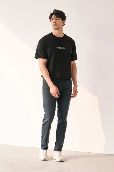 JSSD HOMME メンズ 春用 微ストレッチデニムパンツ【ミドルウエスト・ビジネスカジュアル・ストレート】
