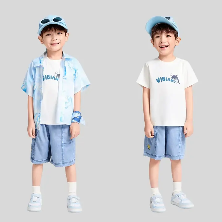 男の子用デニムショートパンツ【夏用・カジュアル・綿混素材】