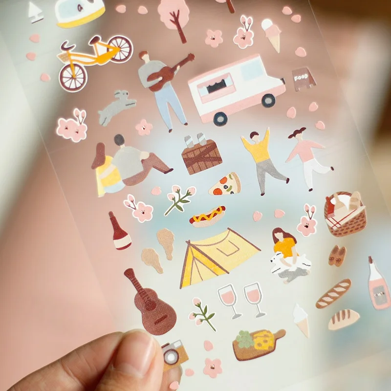 ポケットシールとは何か：ピクニックデザインのDIY手帳用ステッカー「春日游园会」の実用性と使い方