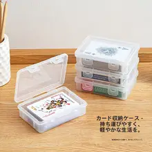 透明プラスチック製 カード収納ボックス【名刺・クレジットカード用・翻蓋式】