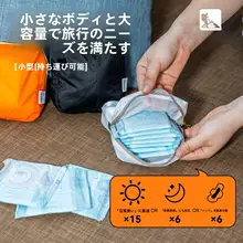 旅行用生理用品収納ポーチ【携帯便利・学生用・小分けタイプ】