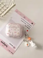 イヤホンケース AirPods / AirPods Pro 対応 ソフトケース 小花柄 うさぎ 耐衝撃 可愛い インスタ映え レディース