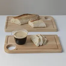 天然木製のカッティングボード【果物・パン用・タイ製】