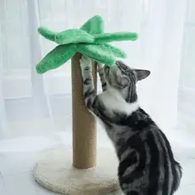 爪とぎ柱 自立式 ひまわり型 猫ツリー 猫のおもちゃ サイザル麻 耐久性