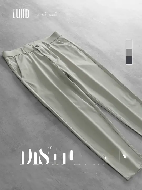 テーパードパンツ メンズ 無地 薄手 防シワ加工 アンクル丈 スリムフィット 韓流 きれいめ 通勤 「LUUD」